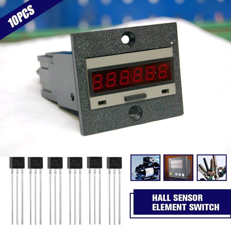 SING F LTD 10Pcs 49E OH49E S49E SS49E TO-92 Linear Hall Effect Sensors Magnetic Detector 3 Terminal Sensitive for Electric Vehicle Motor Repair Applications - Image 3